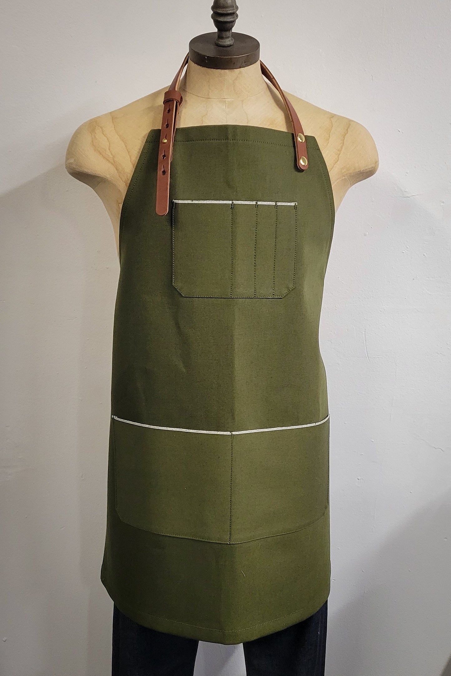 Selvedge Apron - 13.5oz. Japanese Green Denim