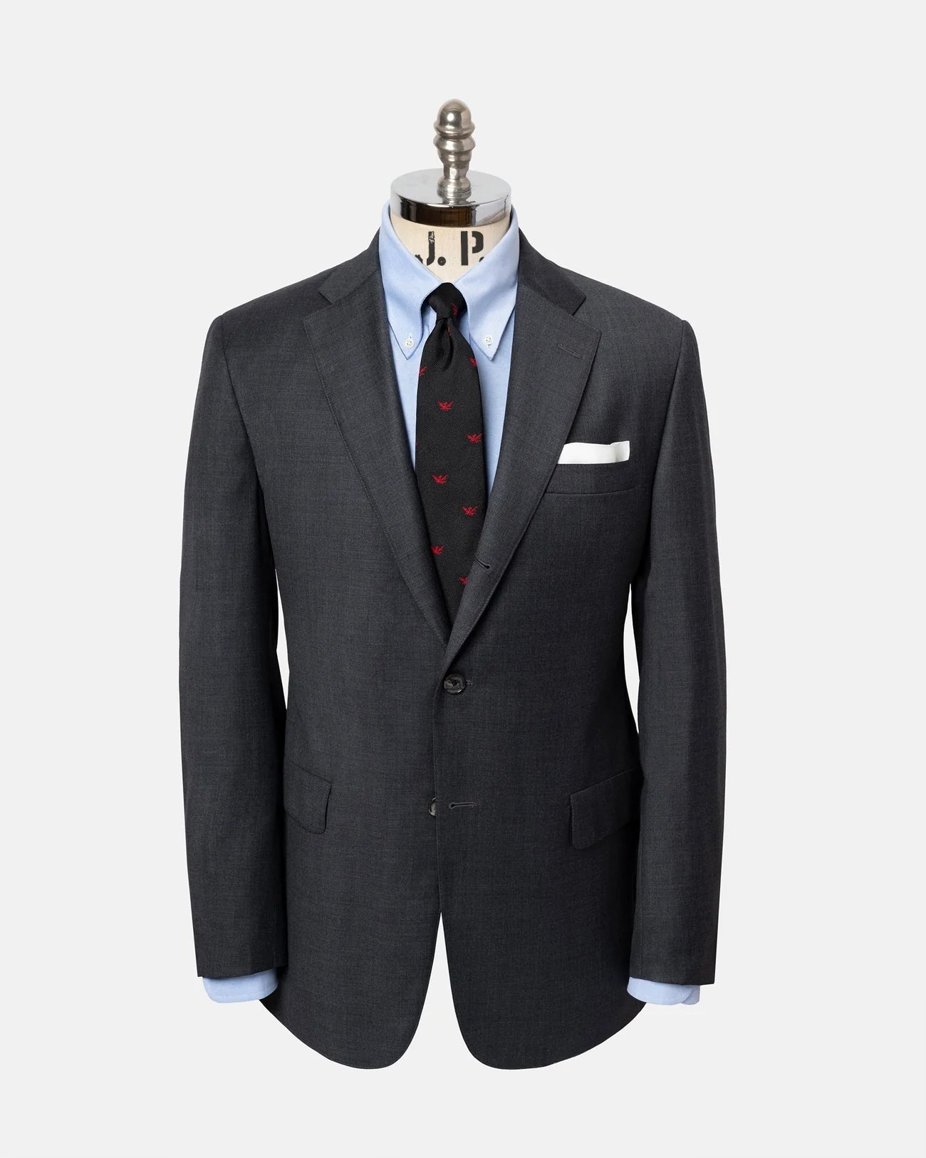 Made-in-USA Solid Medium Grey Super 120s Wool Suit - Custom Make