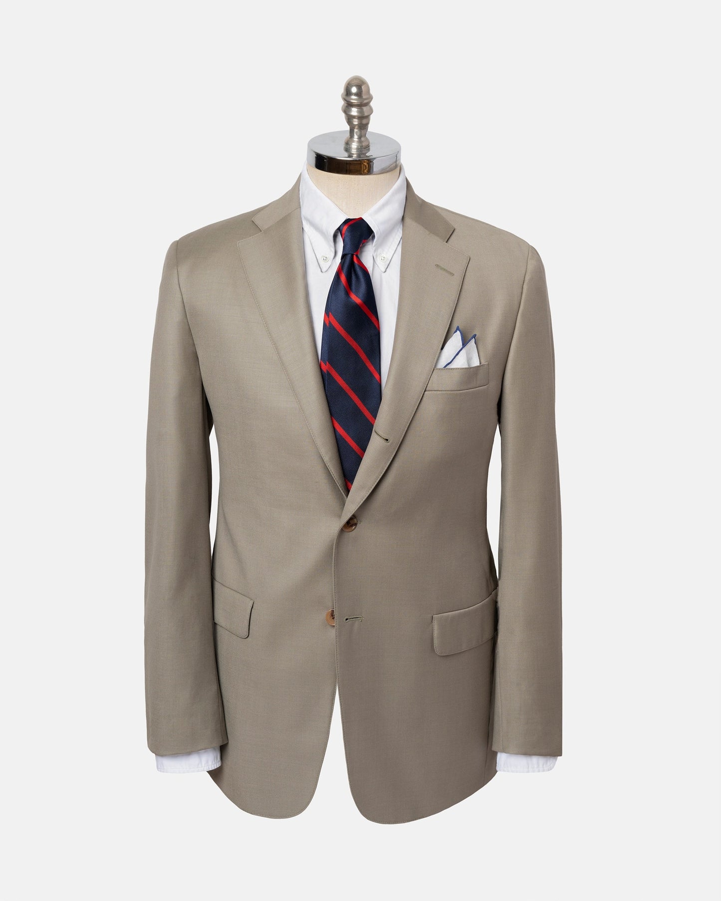 TAN SOLID 120s WOOL SUIT