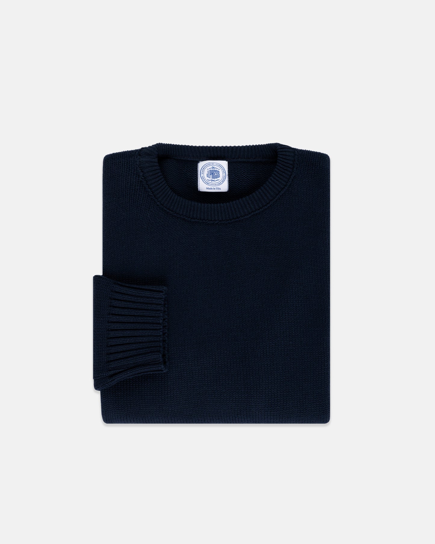NAVY CHUNKY COTTON SWEATER