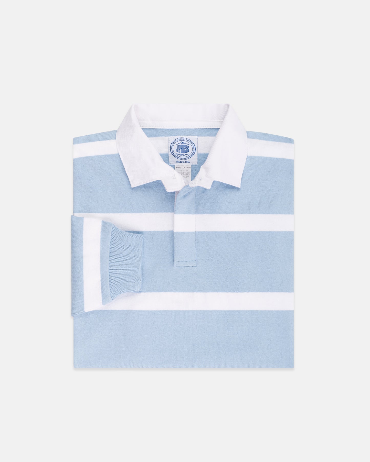 LIGHT BLUE/WHITE STRIPE RUGBY SHIRT