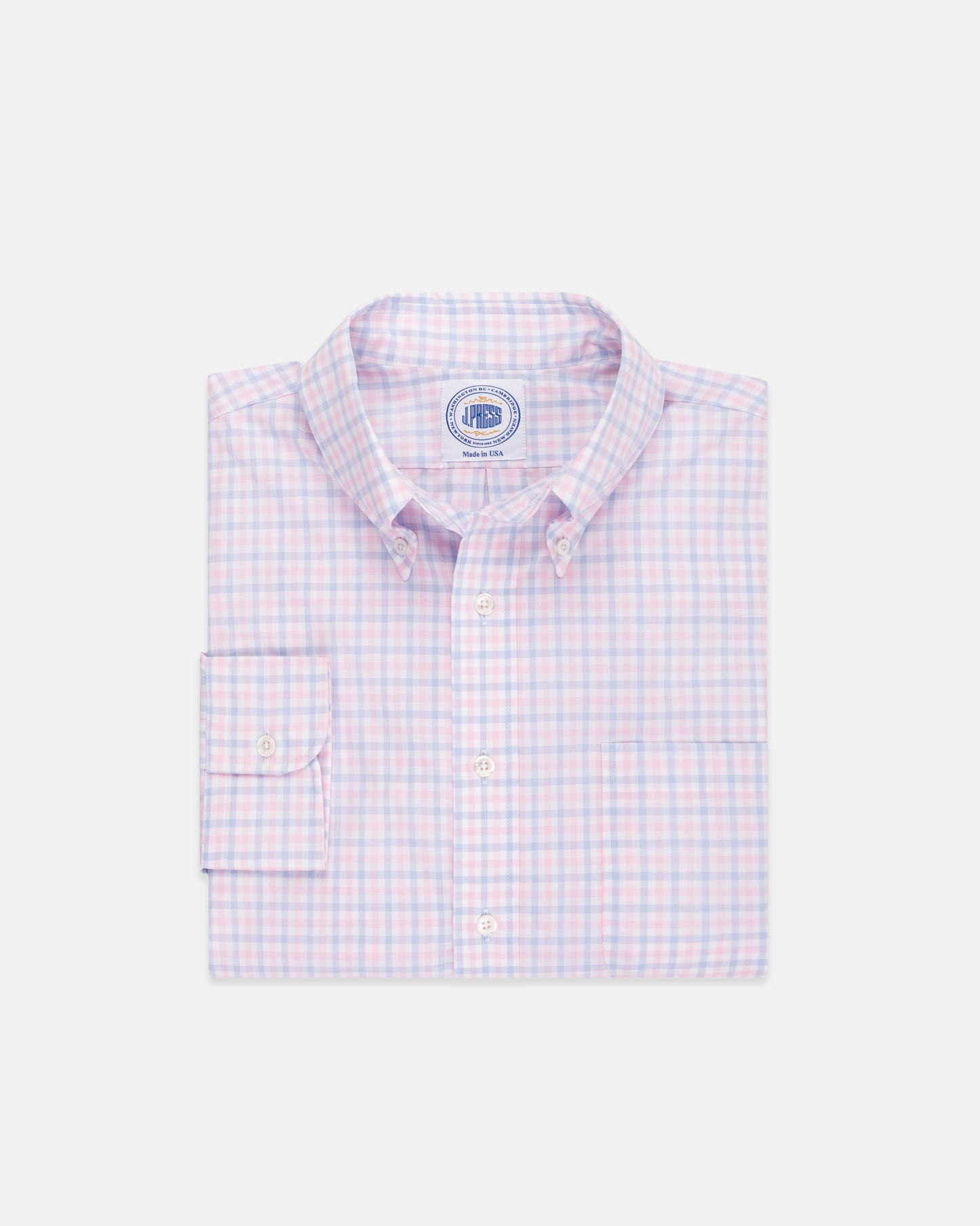 GOLD LABEL DRESS SHIRT - BLUE/PINK CHECK