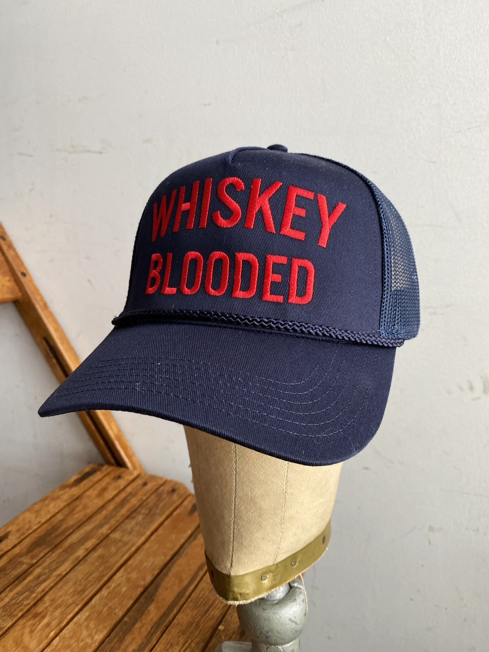 Embroidered Trucker Hat | Whiskey Blooded | Manready Mercantile