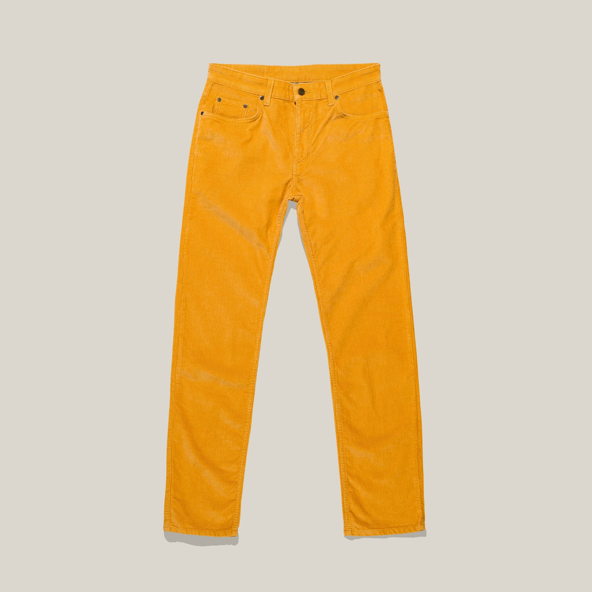 Hemmed- 5-Pkt Straight Fit - Italian 14 Wale Corduroy - Straw