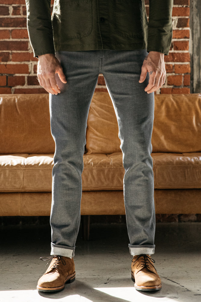 The Pen Slim - Gray Raw 10.5oz Selvedge