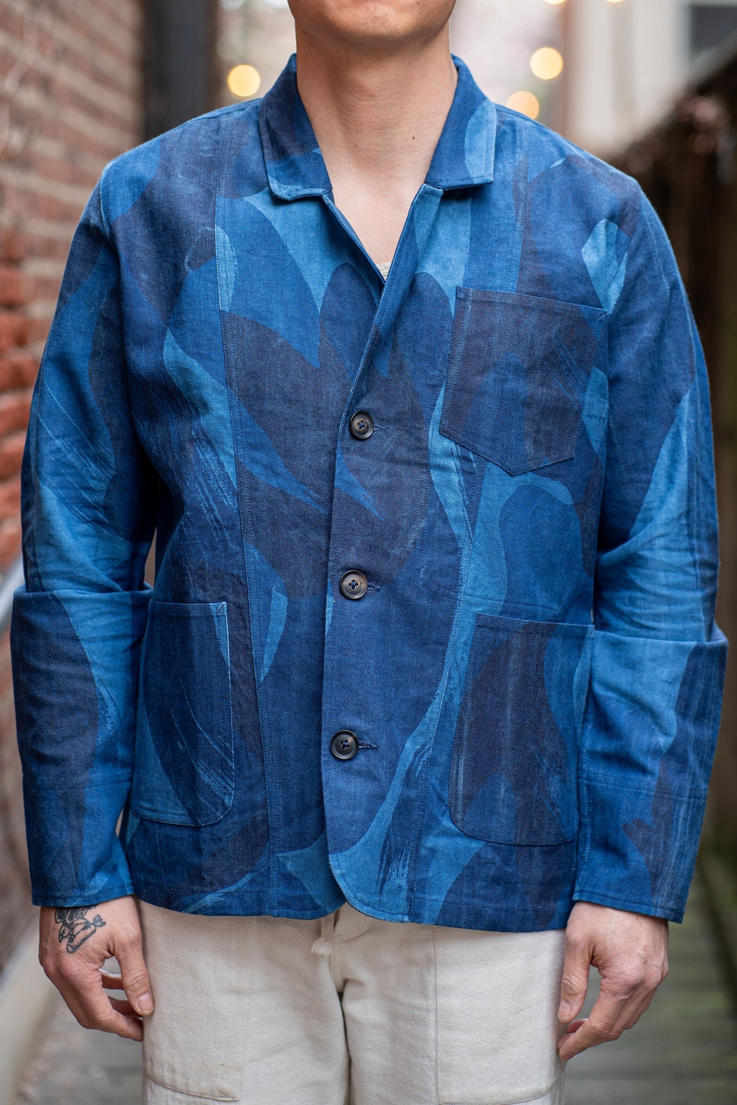 Indi + Ash Study Jacket - Organic Cotton Canvas Paintbrush Camo