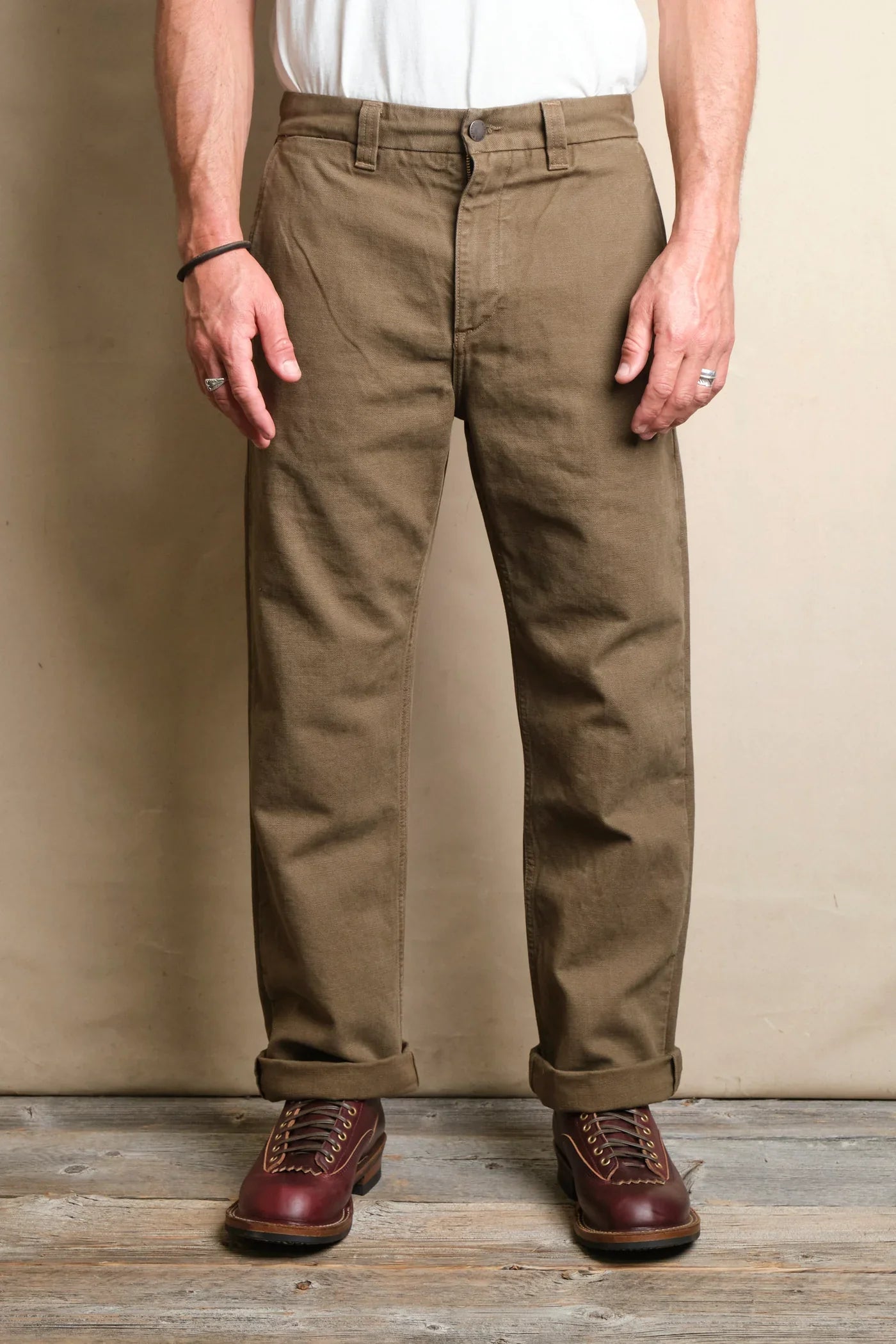 Deck Pant- 14oz Army