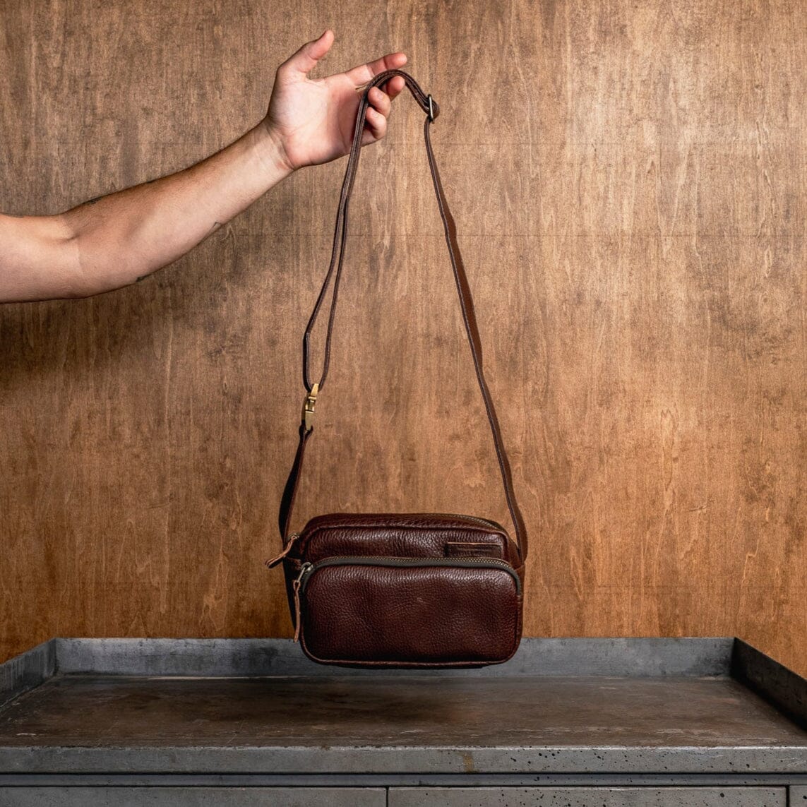 Rangefinder Bag - All Leather Walnut