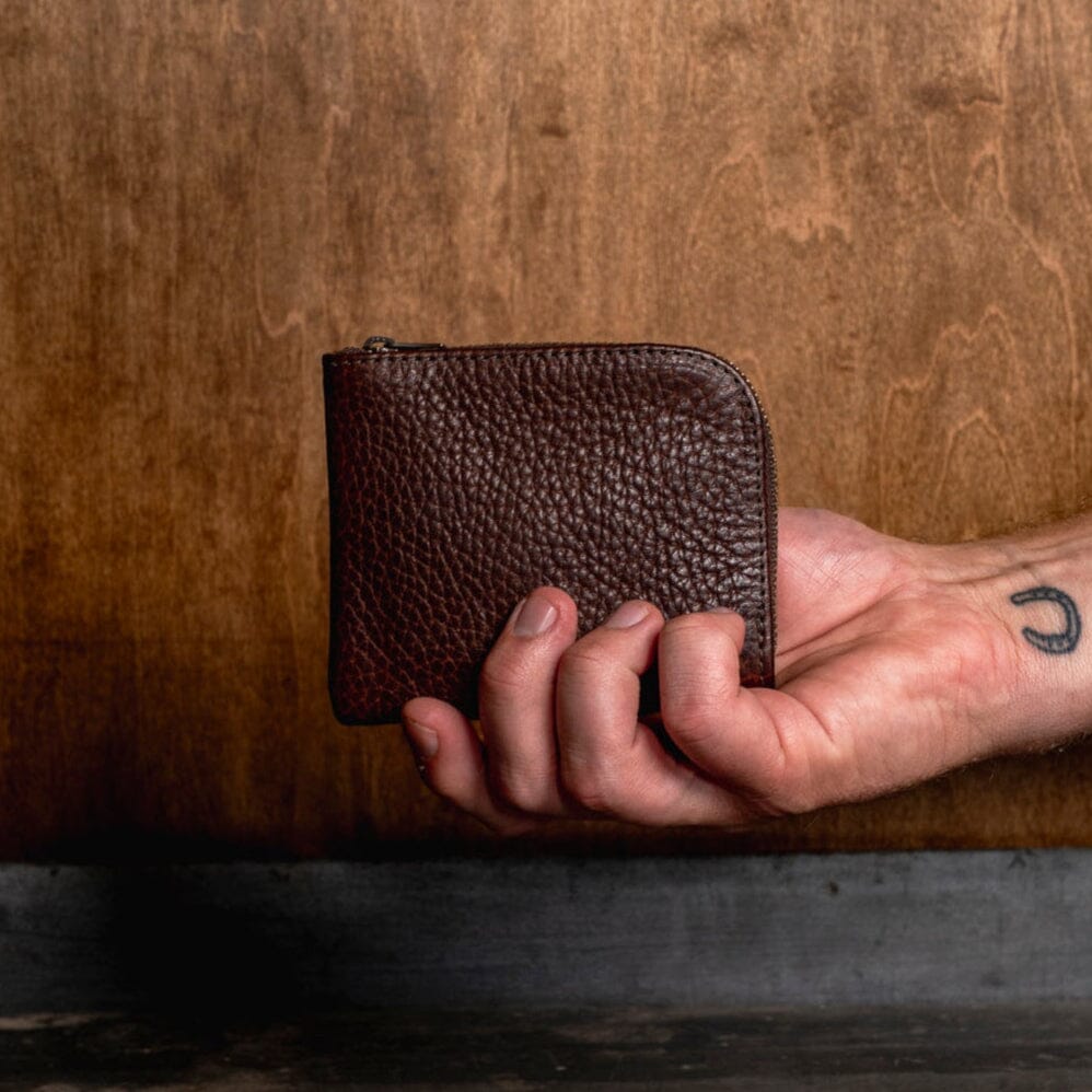 Zip Wallet - Walnut Leather