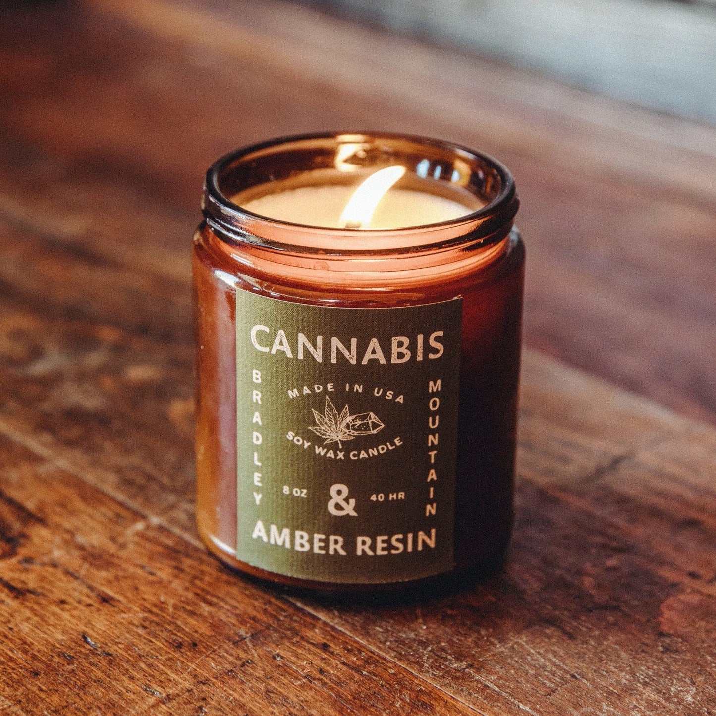 Cannabis & Amber Resin Candle