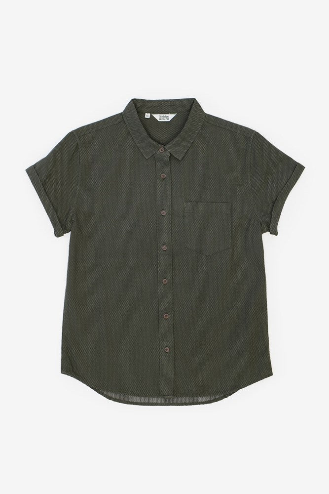 Bea Shirt / Dark Olive Dobby