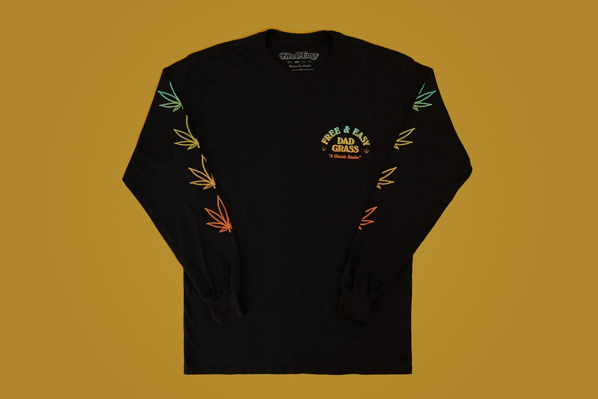 Dad Grass x Free & Easy Unisex Black LS Tee