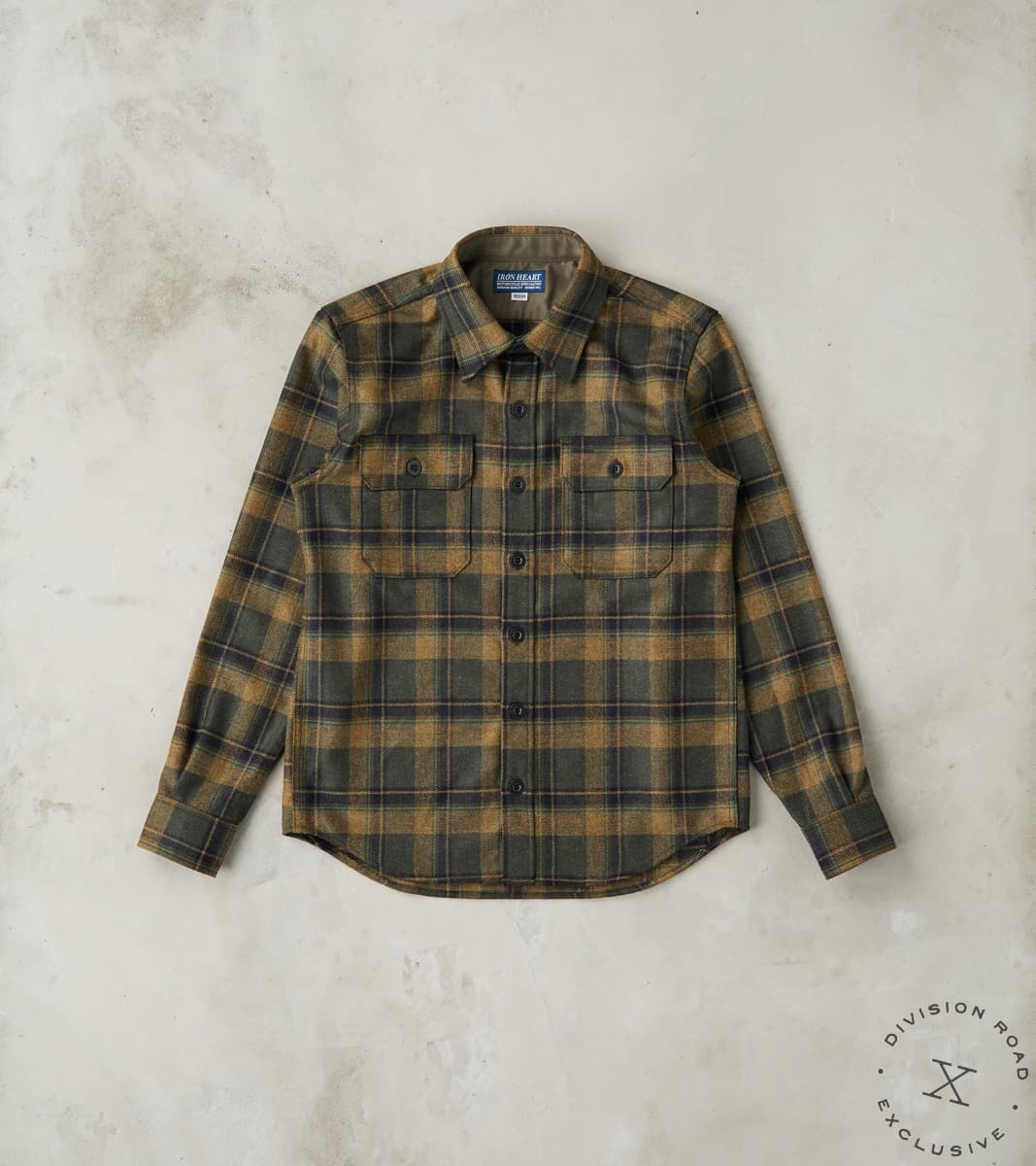 DR 434-HHG - CPO Shirt - Fox Brothers® Wool Hickory Hunter Twill Check Flannel