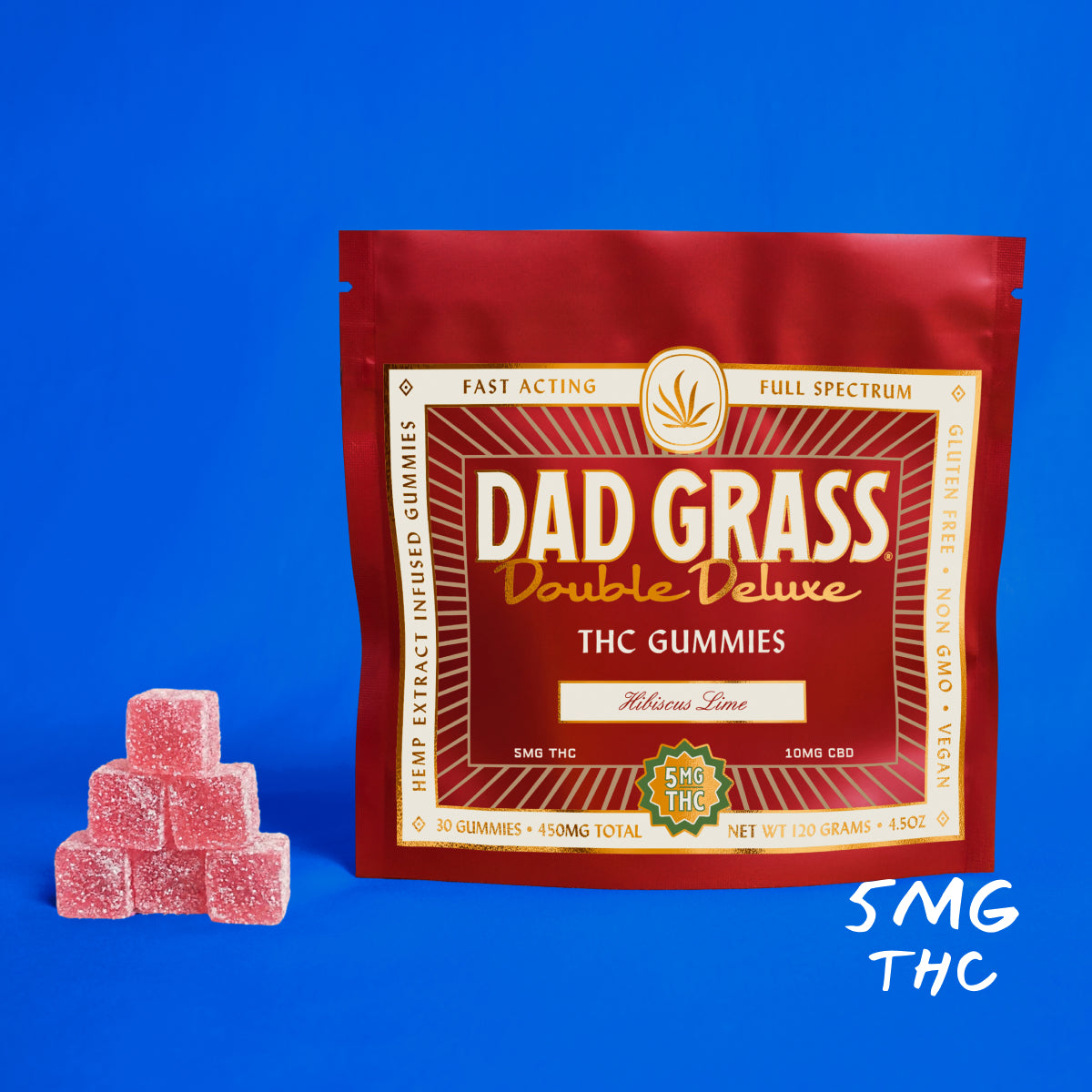 Dad Grass Double Deluxe THC + CBD Gummies
