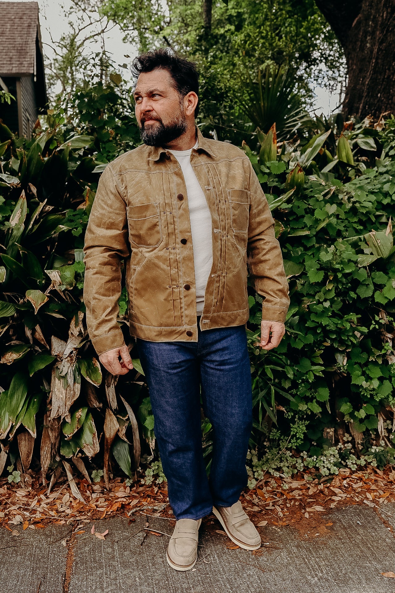 Riders Jacket Waxed Canvas in Tumbleweed RJ-1