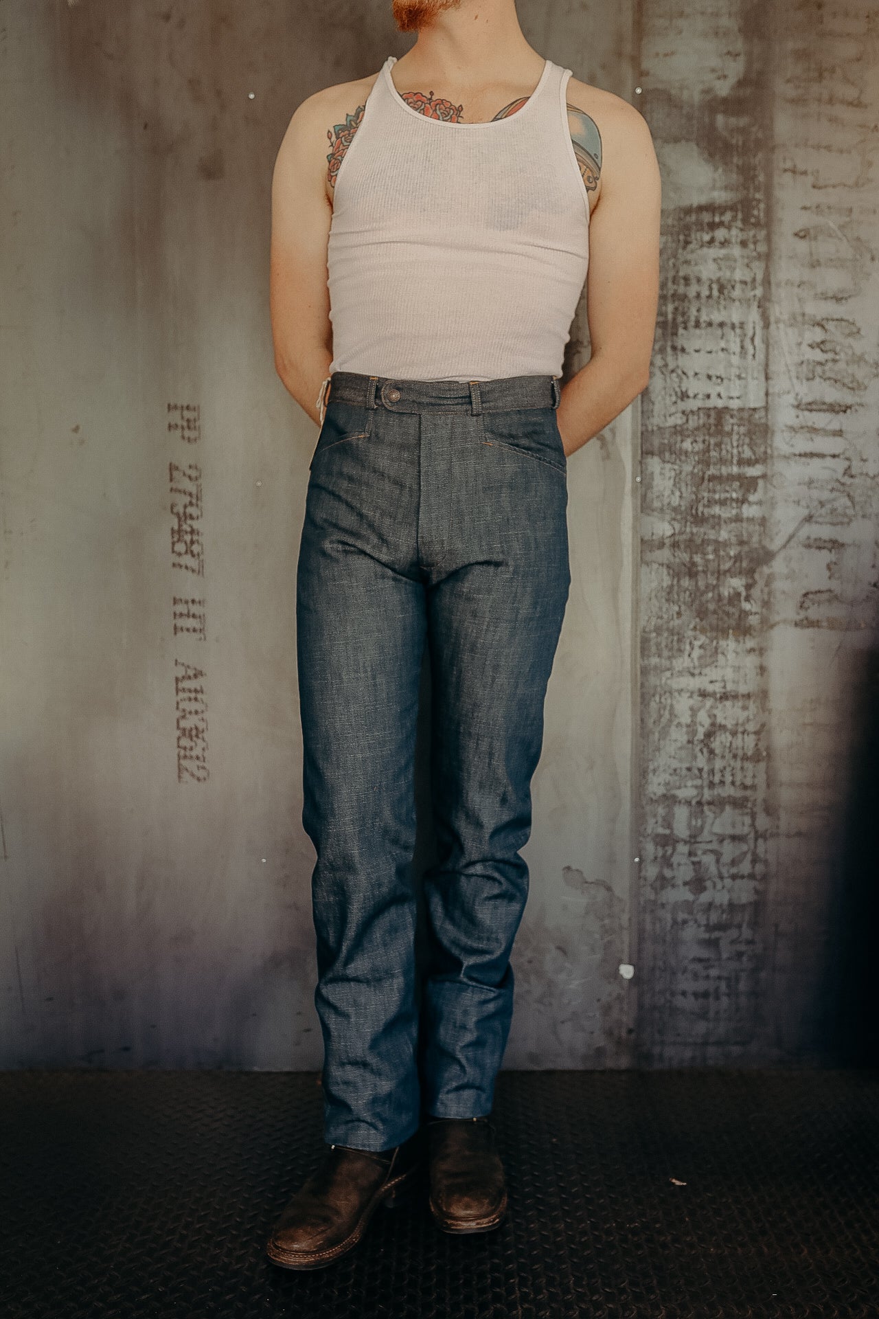 "NOUVELLE VAGUE" SLACKS - NOS "PLAYER" DENIM