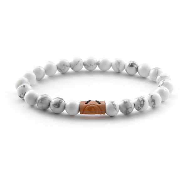Round Stone Bracelet - Snow