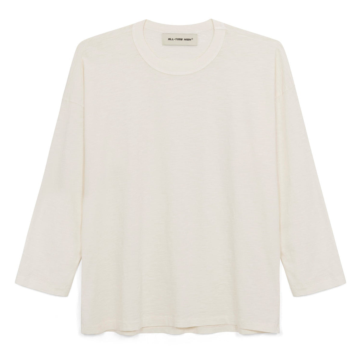 Ultra Light Slub Knit Long Sleeve Tee (Ivory)