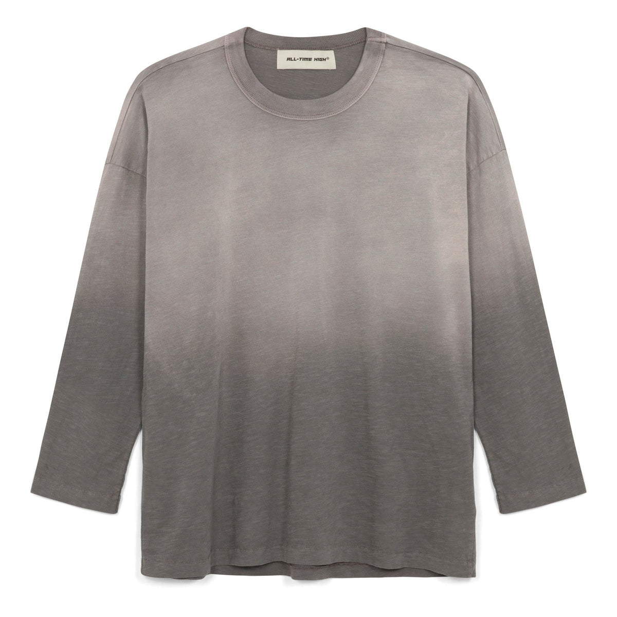 Ultra Light Slub Knit Long Sleeve Tee (Charcoal)