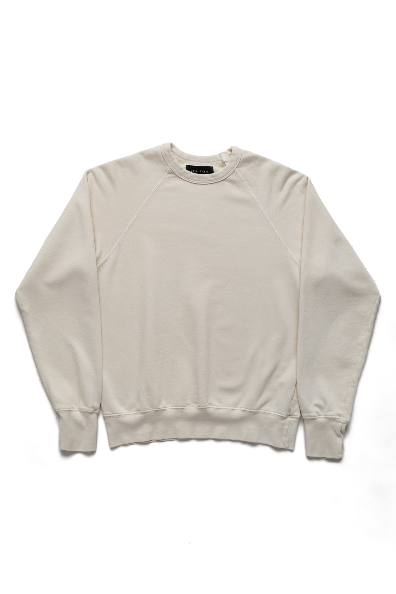 French Terry Binded Neck Raglan - Ivory