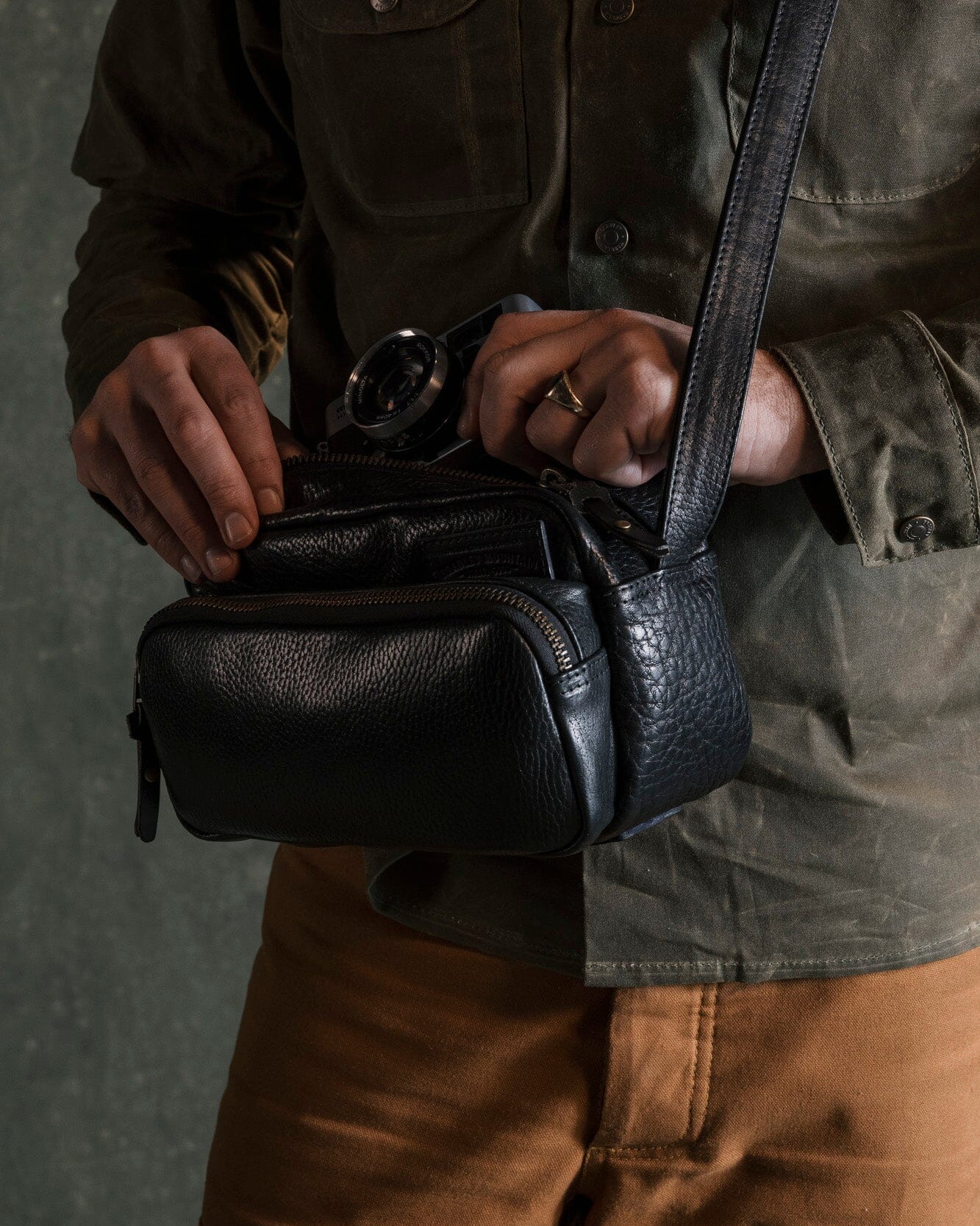 Rangefinder Bag - All Leather Black