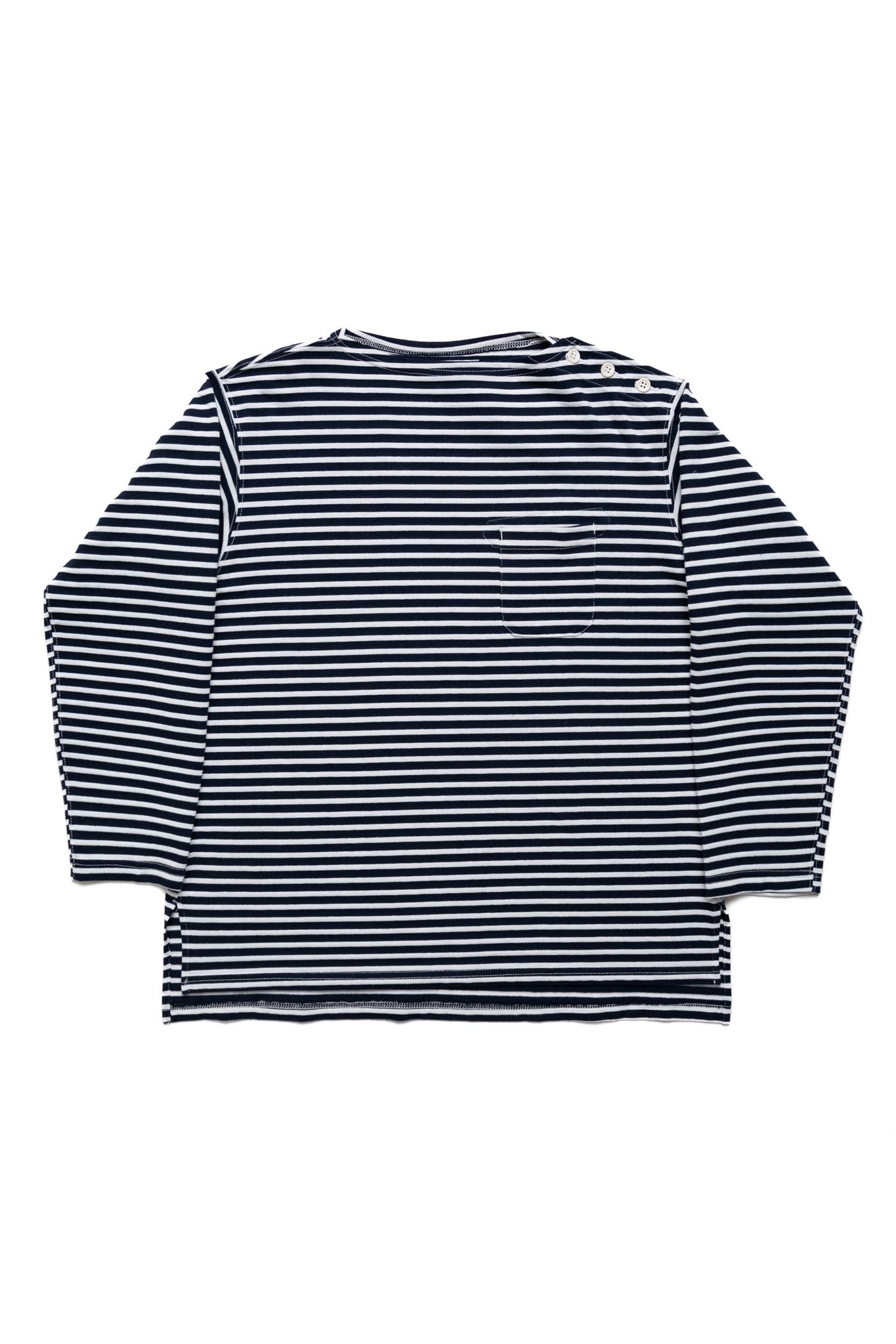 Basque Shirt PC Stripe Jersey - Navy/White