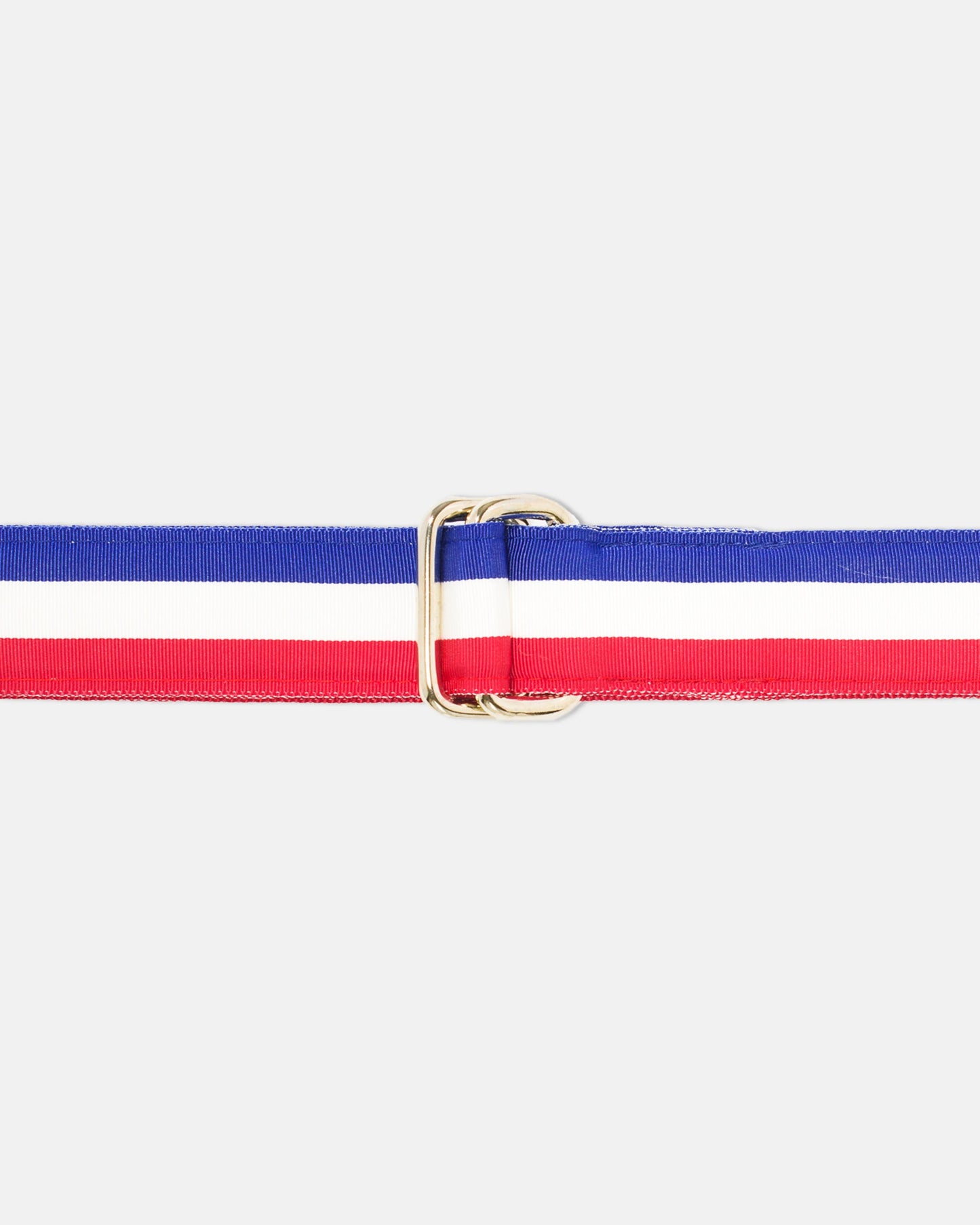 Made-in-USA Red, White & Blue Striped Grosgrain Ribbon Belt