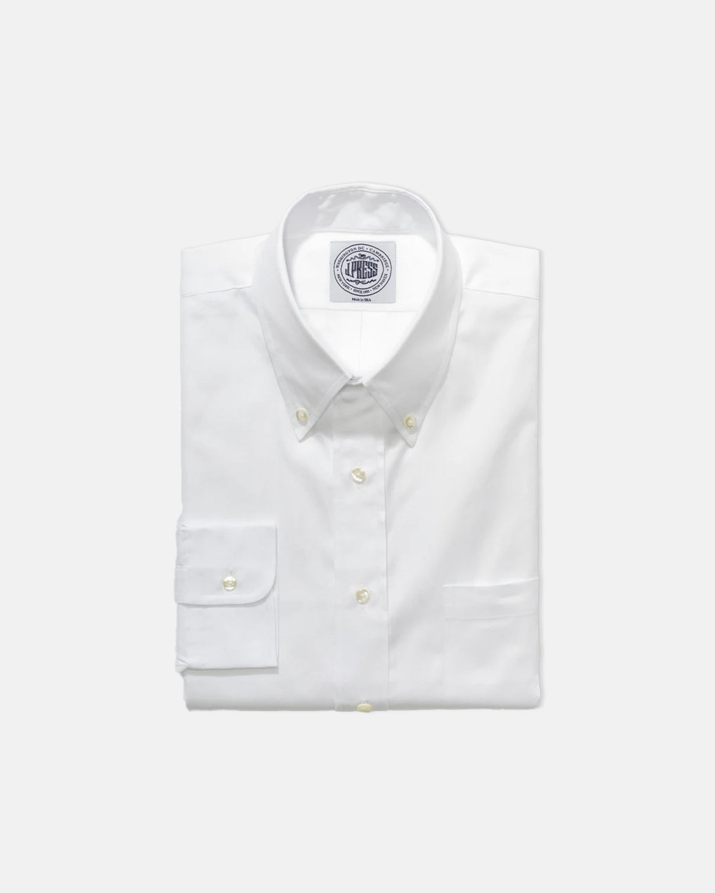 WHITE PINPOINT OXFORD DRESS SHIRT