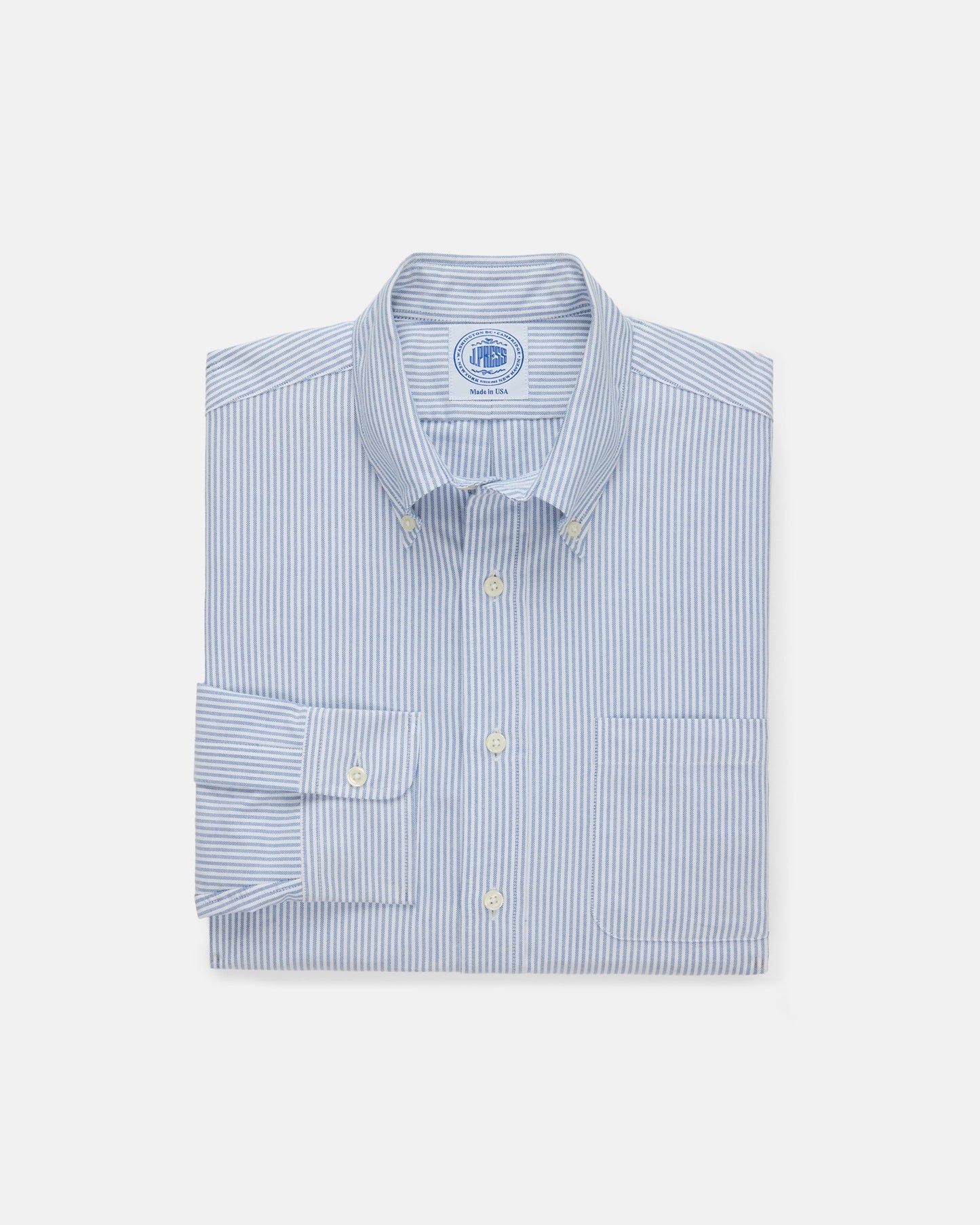 BLUE UNIVERSITY STRIPE OXFORD SHIRT