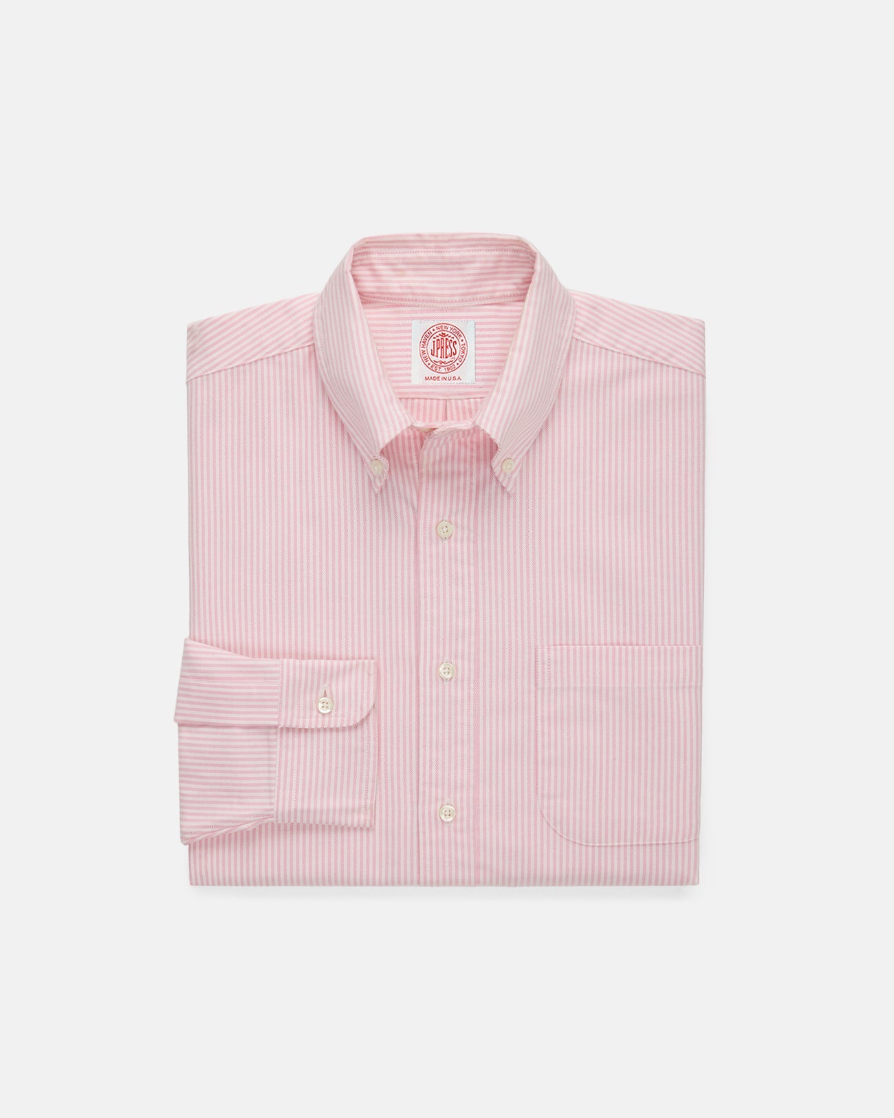 Made-in-USA Pink University Stripe Oxford Cloth Shirt - Classic Fit