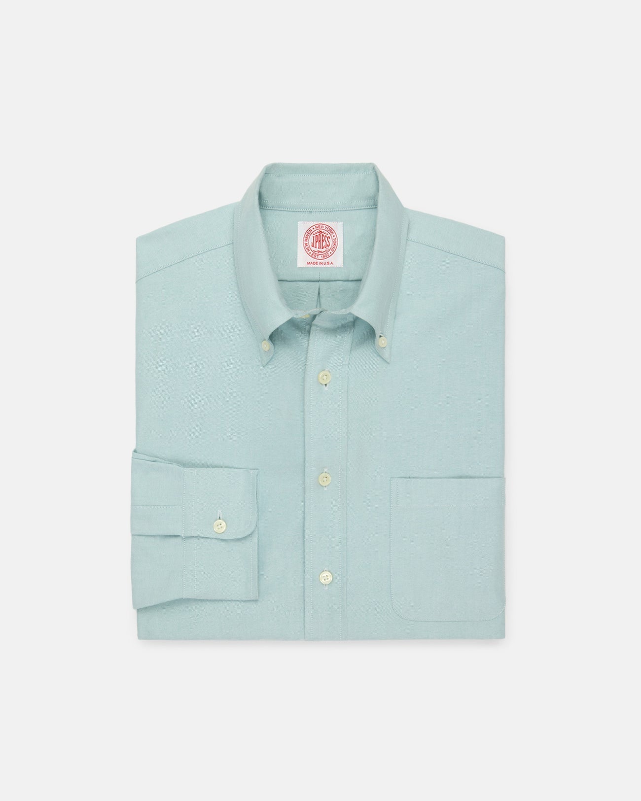 Made-in-USA Green Oxford Cloth Button Down Shirt - Classic Fit