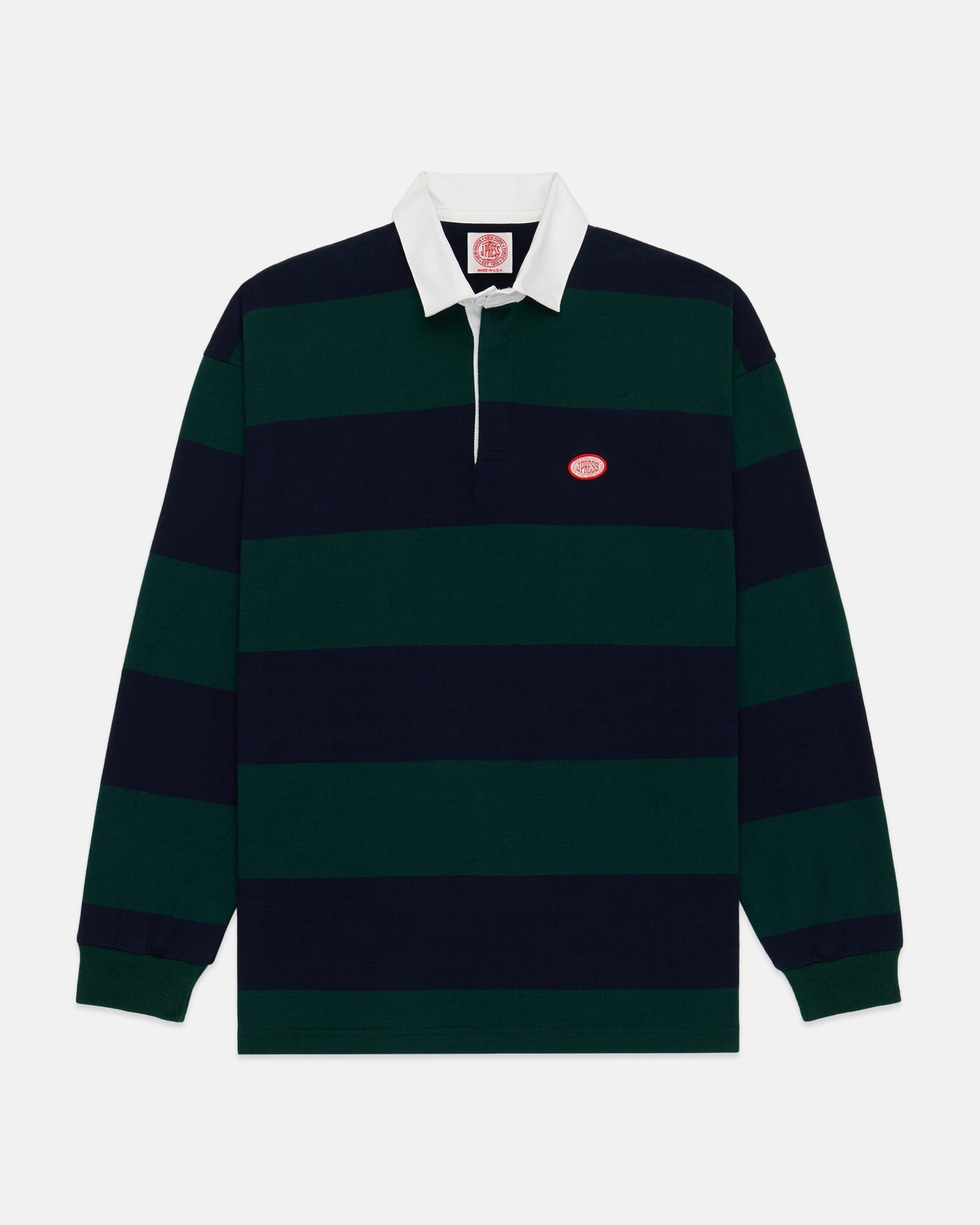 Made-in-USA Green Guard Stripe J. Press Seal Cotton Rugby