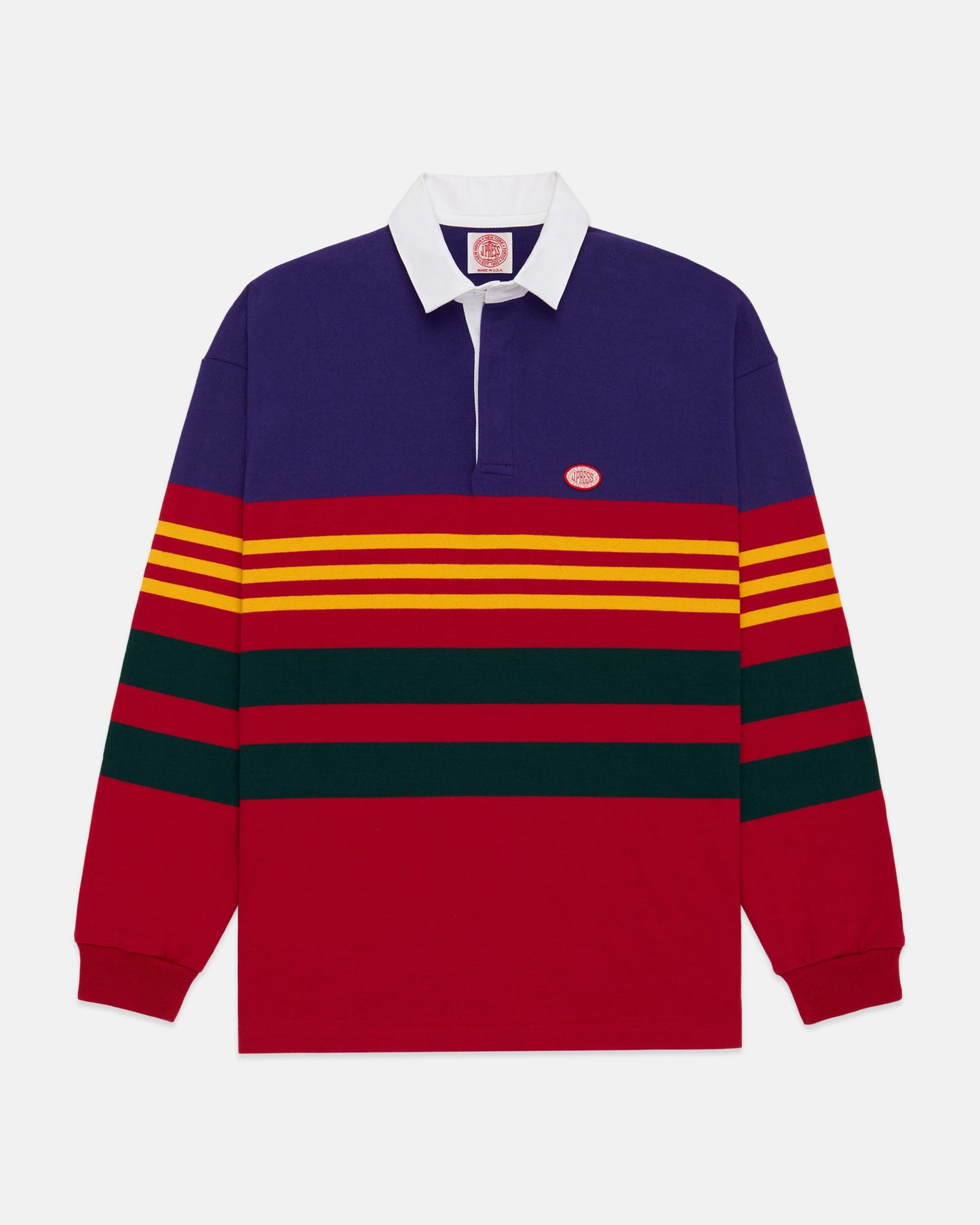 Made-in-USA Multi-stripe J. Press Seal Cotton Rugby