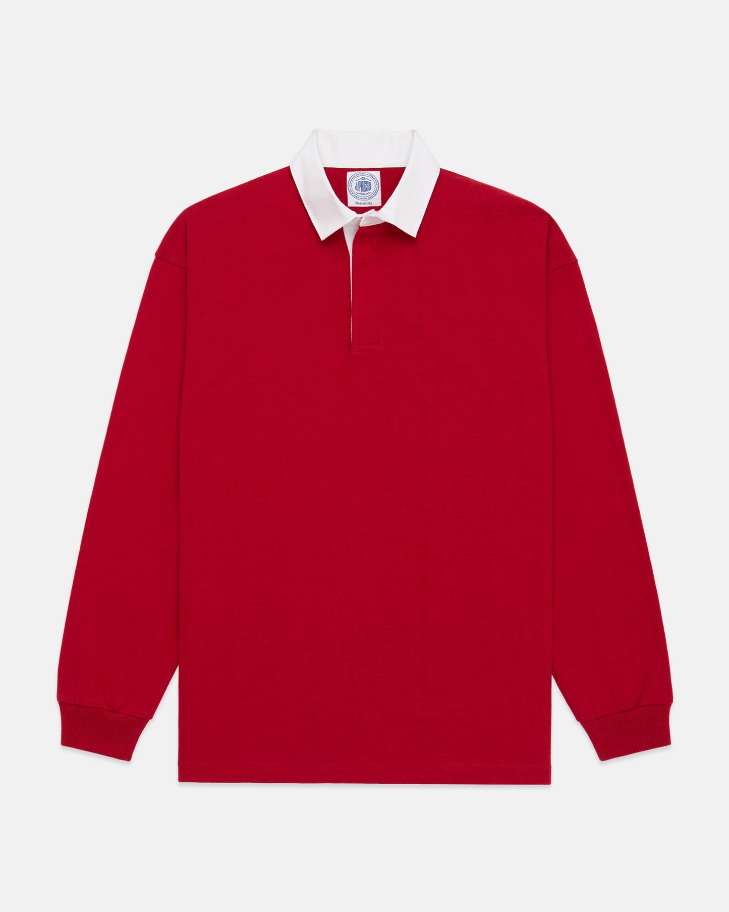 Made-in-USA Solid Red Cotton Rugby