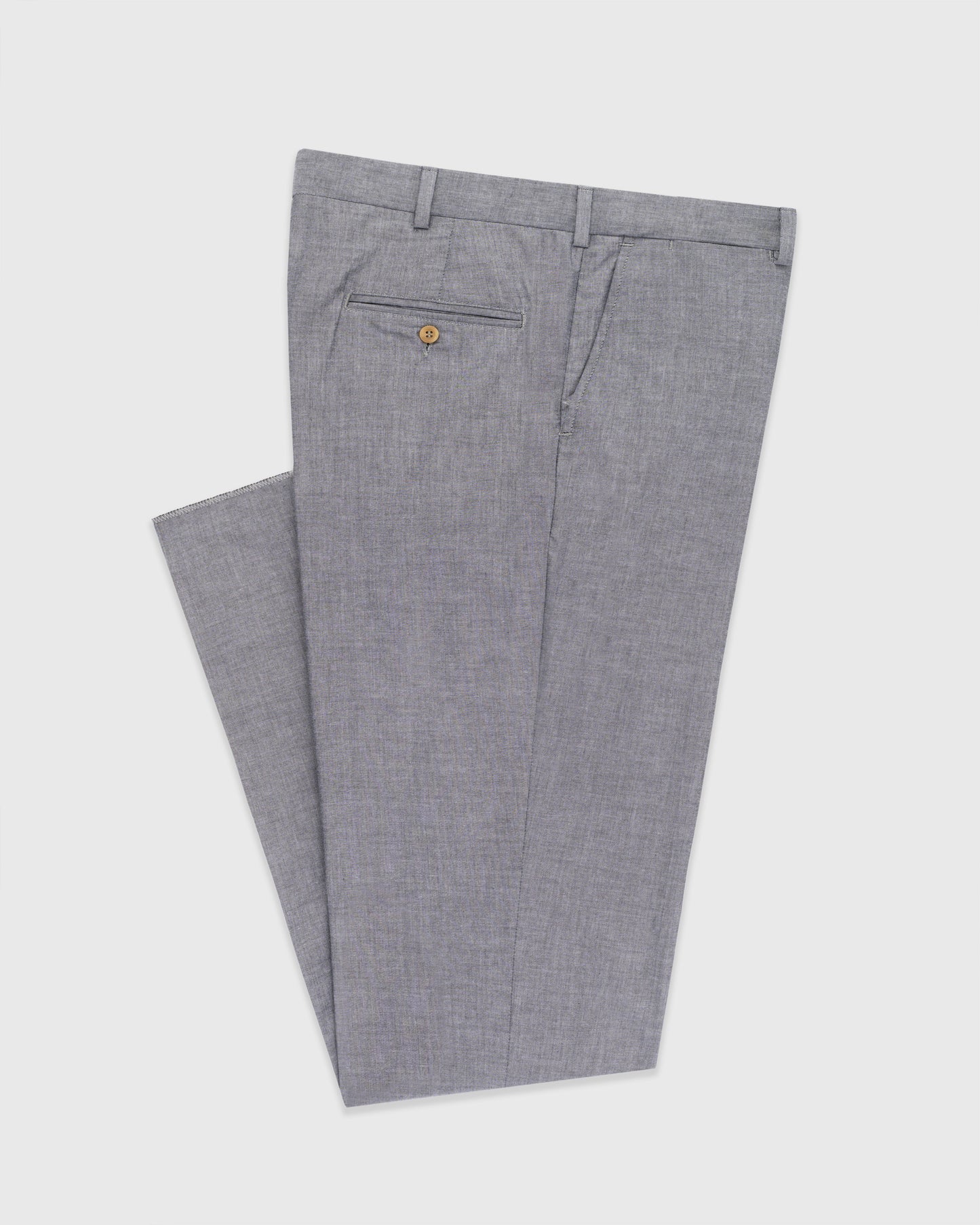 NAVY COTTON CHAMBRAY PANT