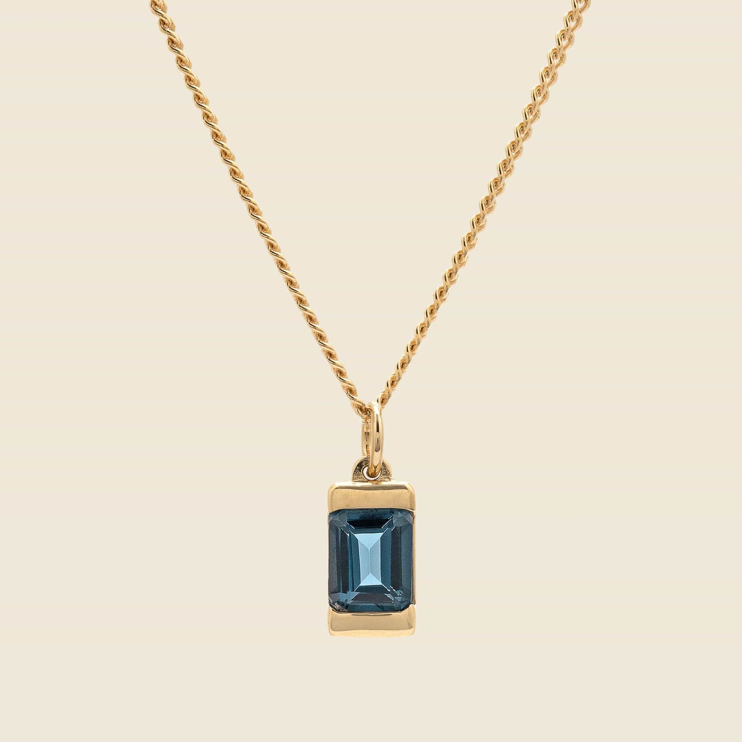 Valor Pendant - Gold Vermeil/Blue Topaz