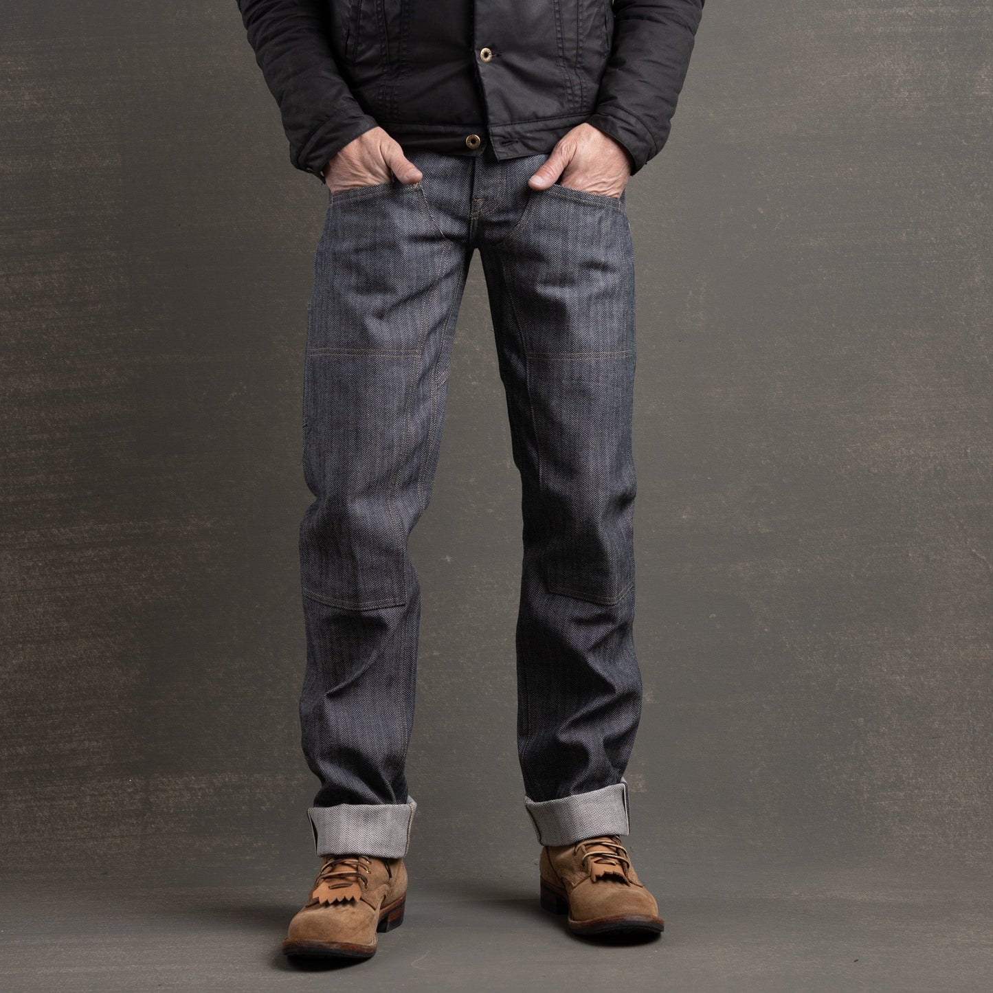 Die Hard Double Knee Straight Leg - 14oz Indigo Herringbone Selvage Denim