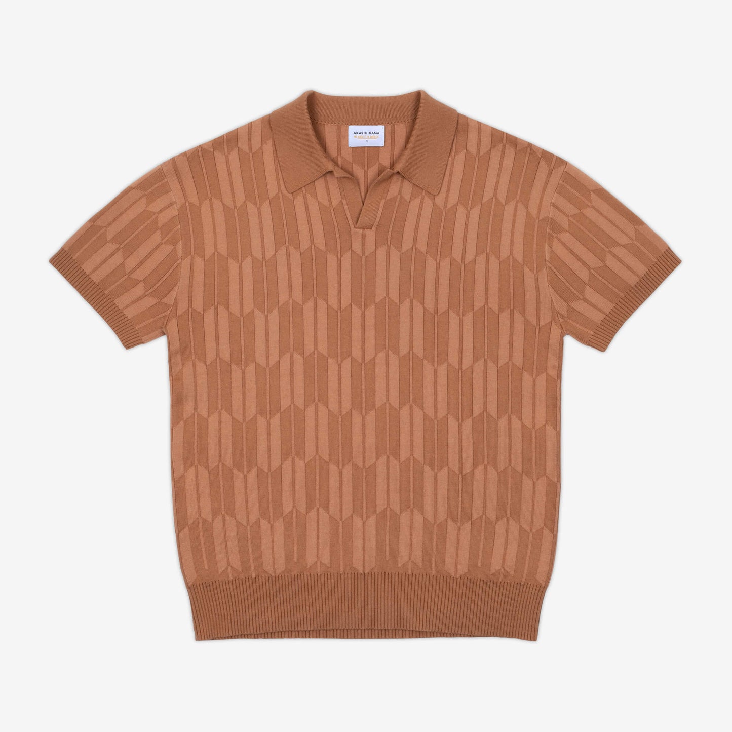 Ojii Knit Polo - Brown Arrow