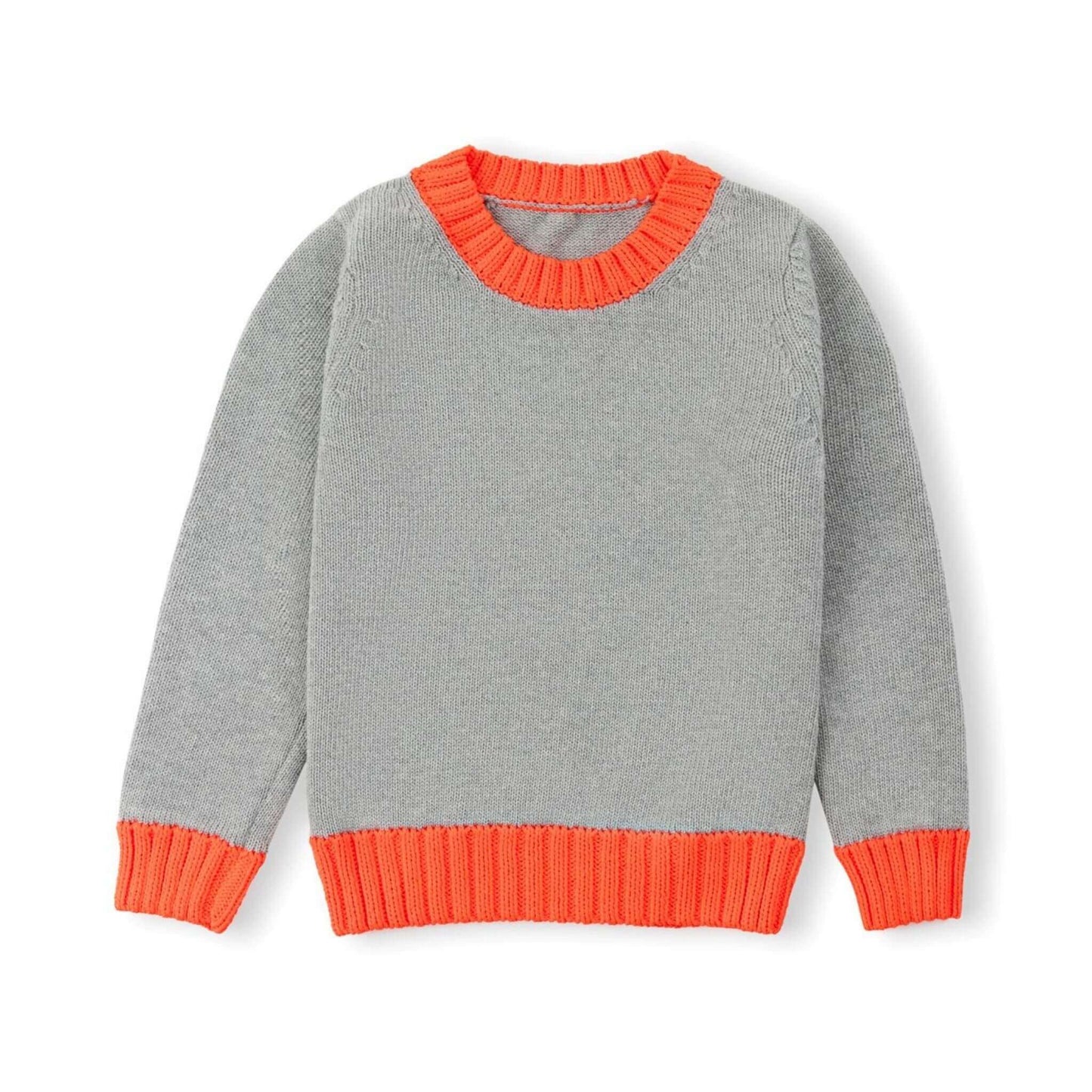 Unisex Contrast Gray Sweater