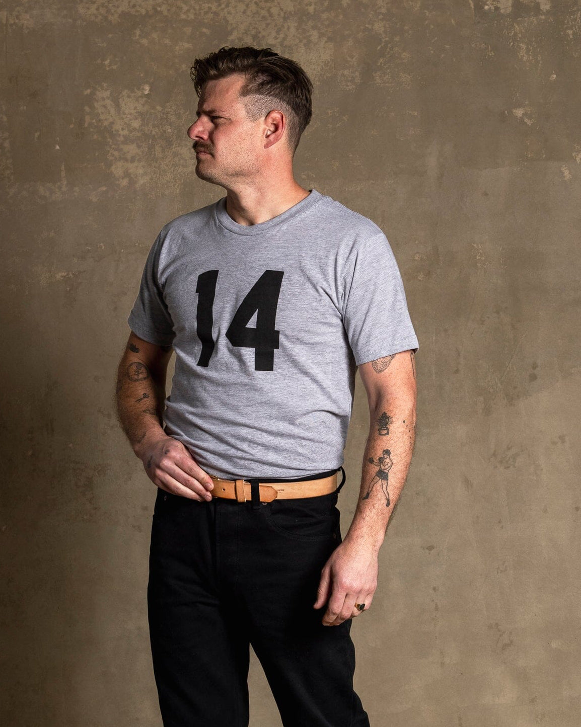 14 Tee - Heather Gray
