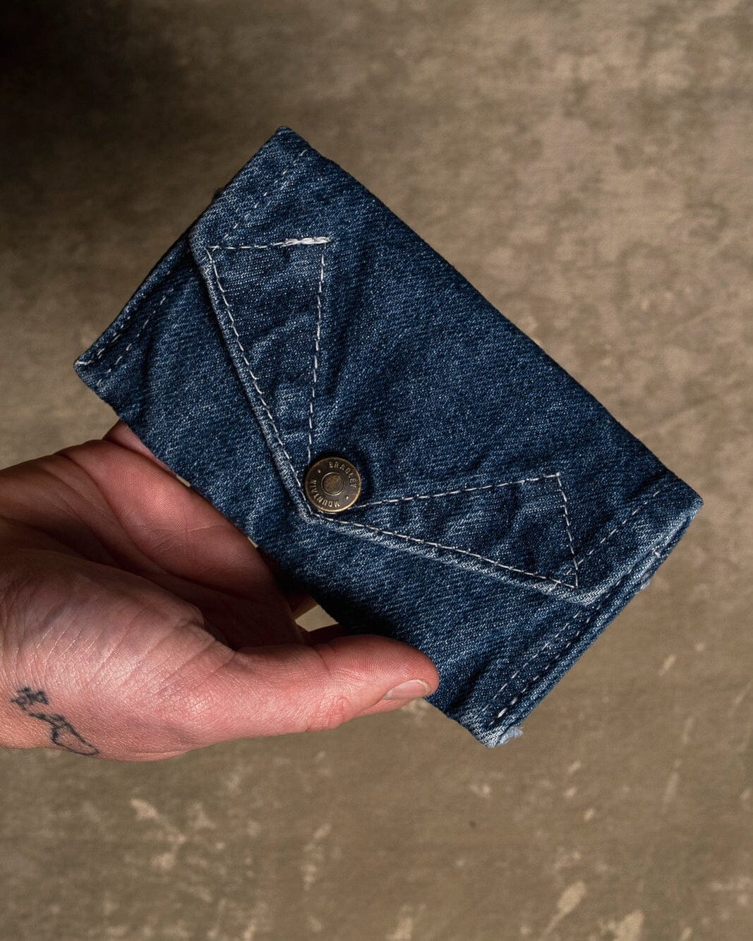Drifter Canvas Wallet - Washed Denim