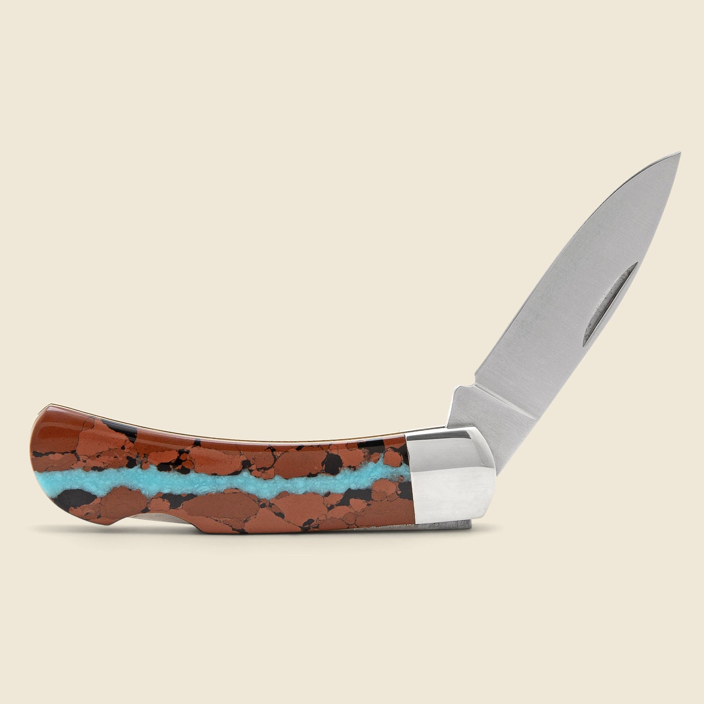 3-Inch Lockback Knife - Turquoise Vein