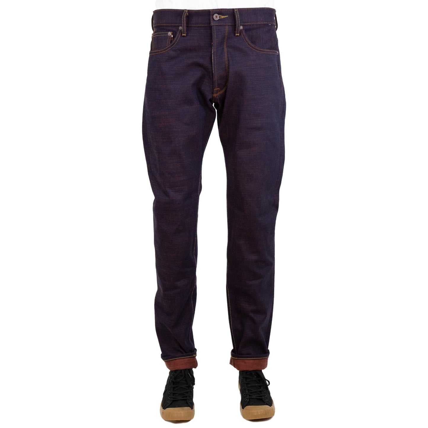 Spikes X117 Taper Leg 17.5 Oz Indigo Warp Maroon Weft Selvedge