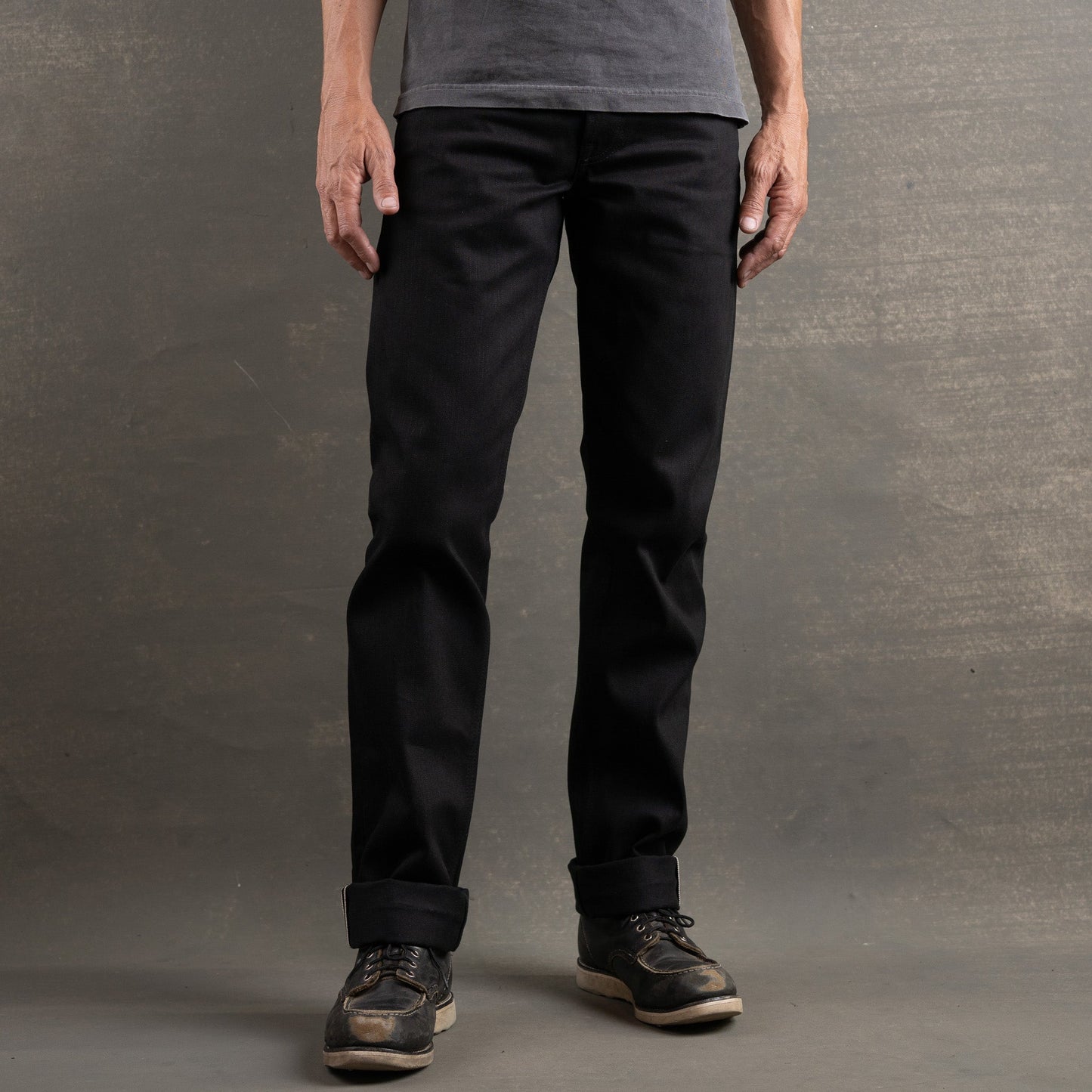 True Straight 14oz Onyx Double Black Selvage Denim