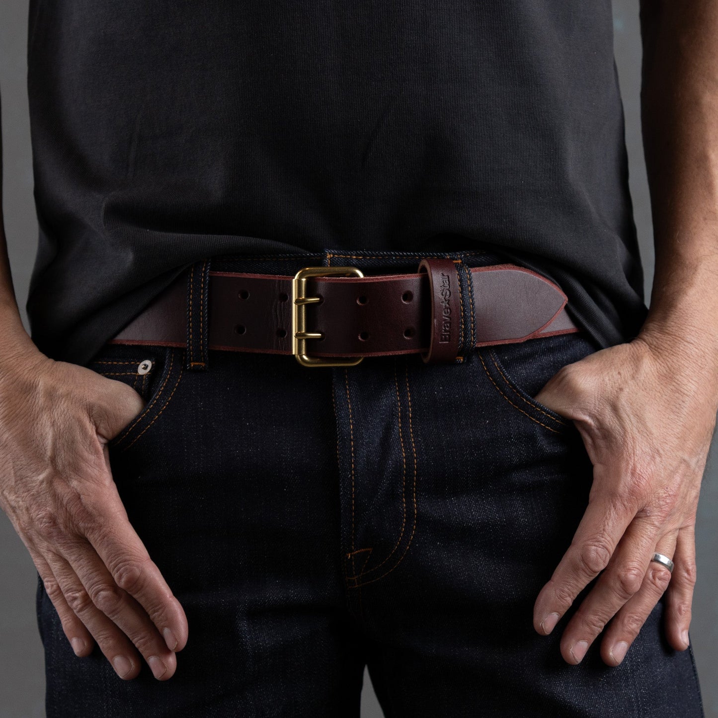 XW Leather Belt in Oxblood (X-Wide 1.75")