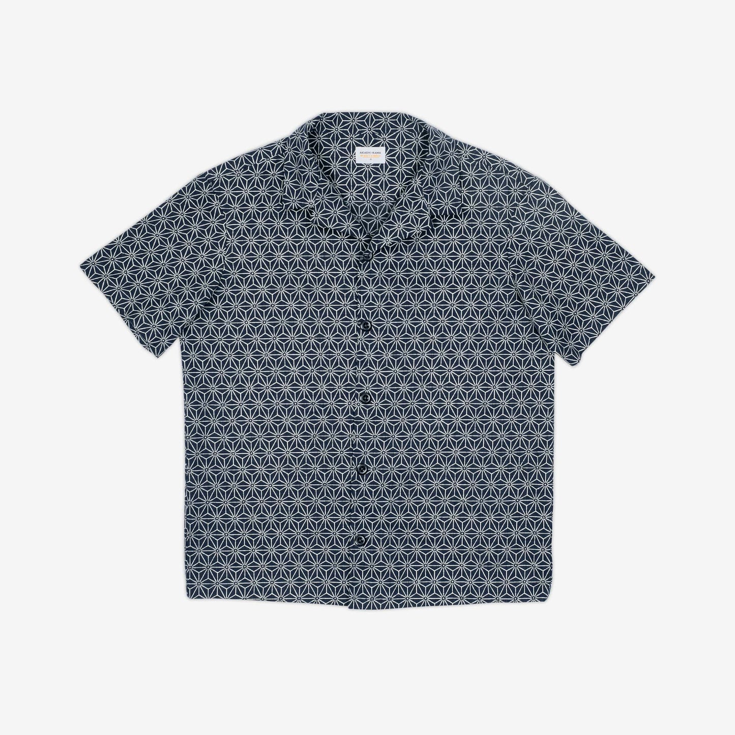 Camp Collar Shirt - Asanoha Indigo