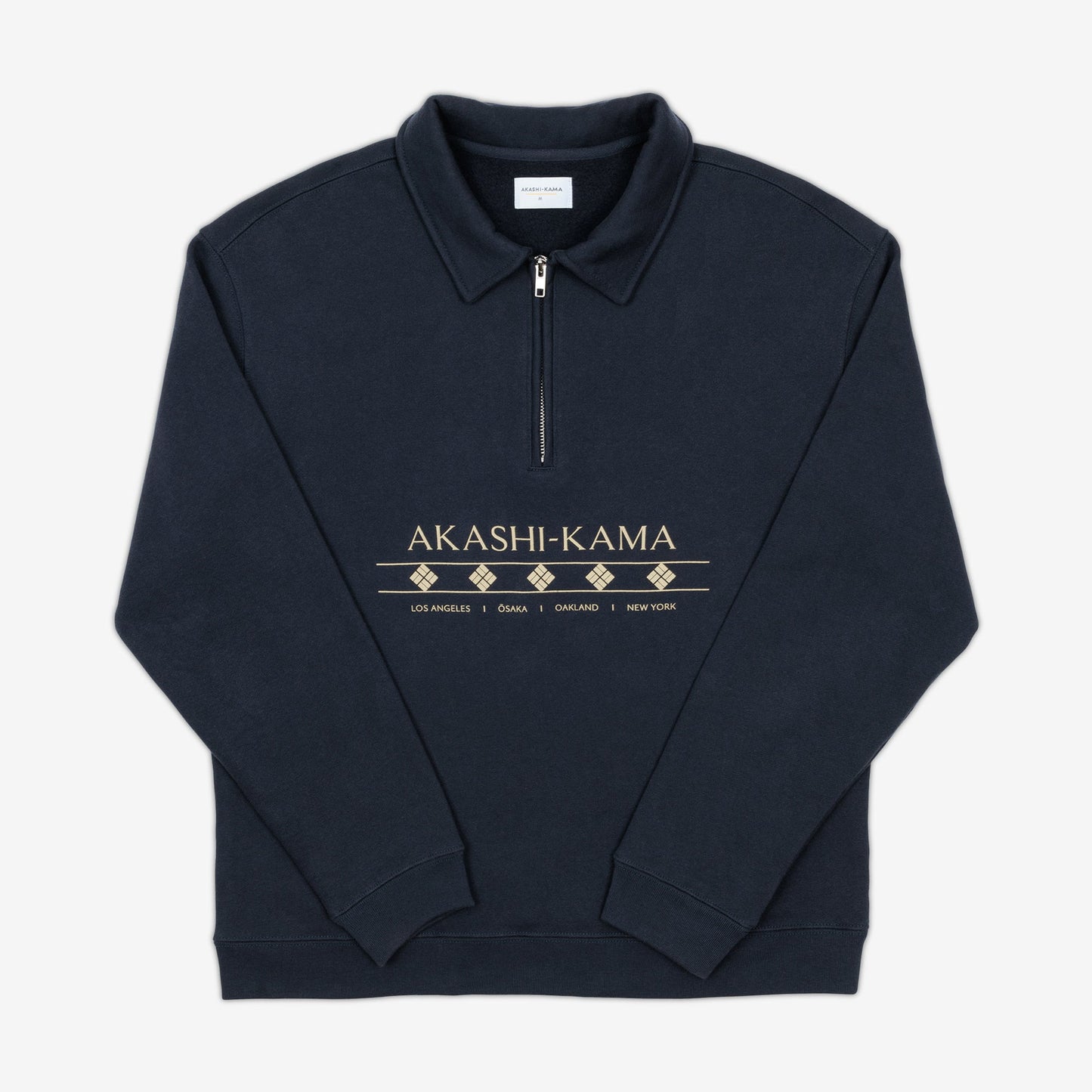 Cropped Quarter Zip - Navy