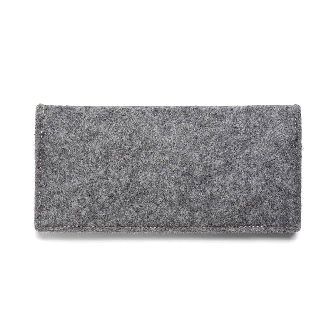 Large Felt and Leather Wallet
