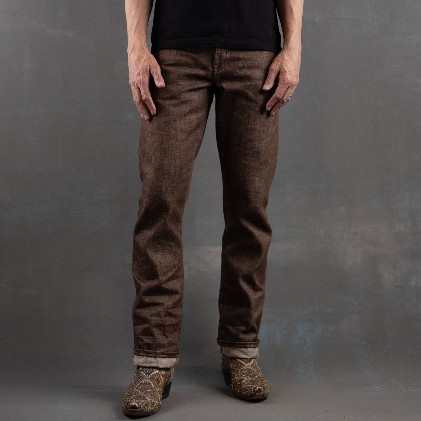 PRE ORDER: Mojave Western Cut 14oz Brown Bear Selvage Denim