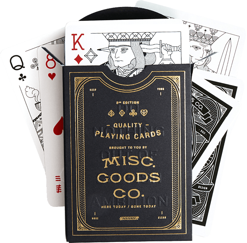 Black Playing Cards | Misc. Goods Co.